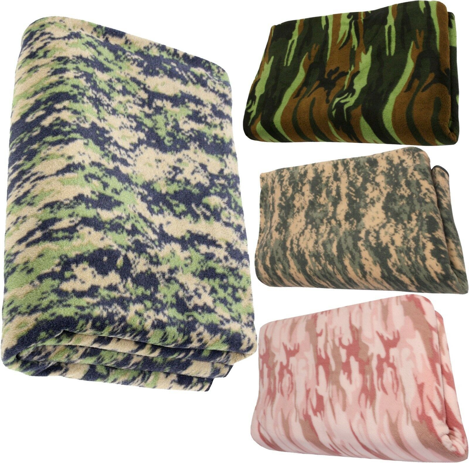 Polar Fleece Camo Throw Blanket 60