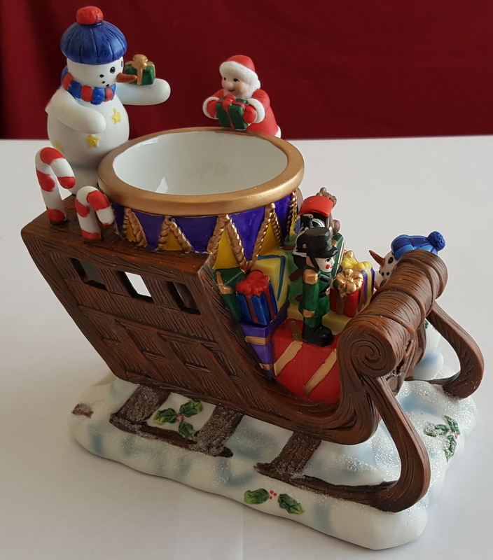 PartyLite Christmas Holiday Santa Sleigh Aroma Melts Warmer Candle