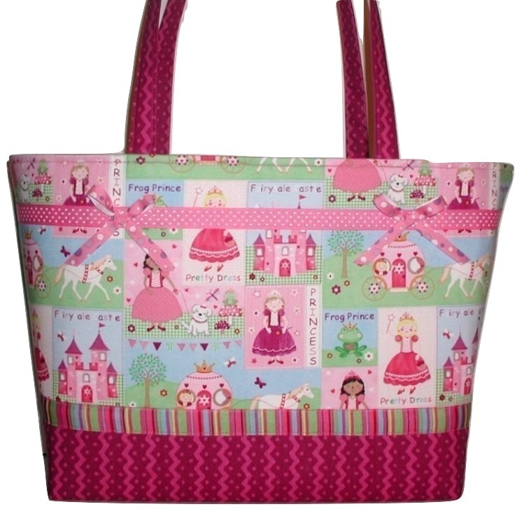 Primary image for Fairy Princess Diaper Bag, Princess Theme Diaper Bag, Pink Princess Tote Bag 