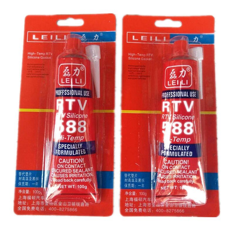 100g Strong Adhesive Glue High Temperature Sealant RTV Red Fastening