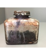 Vintage Ink  Bottle Ribbed Glass - $15.00