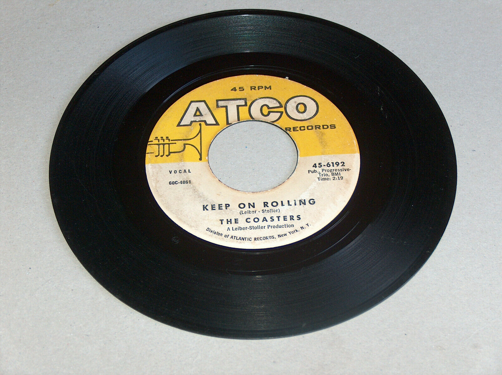45 RPM The Coasters Little Egypt Keep On Rolling ATCO Vinyl Records