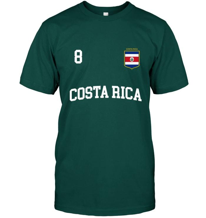 Costa Rica T Shirt 8 Costa Rican Flag Soccer Team Football TShirts