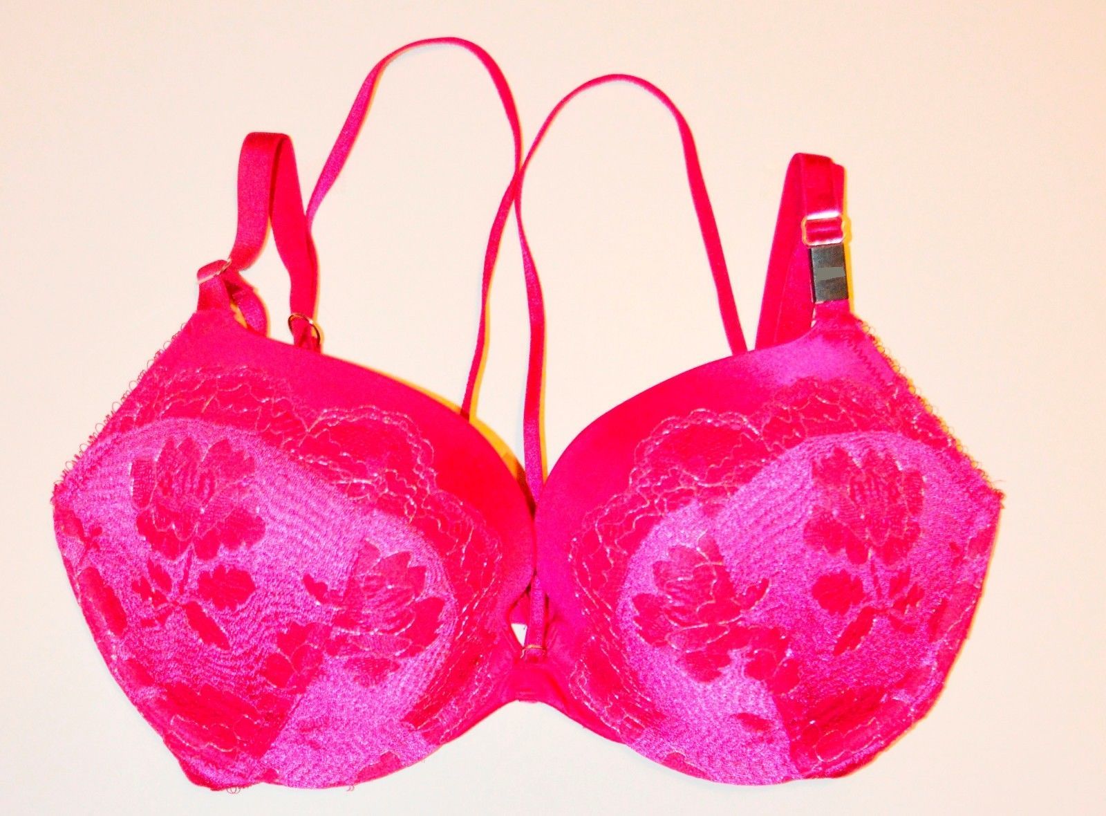 New Victorias Secret Very Sexy Limited Edition Lace Strappy Bra 34c Wicked Rose Bras And Bra Sets 3426