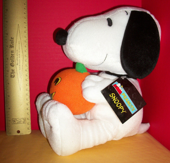 pumpkin snoopy stuffed animal