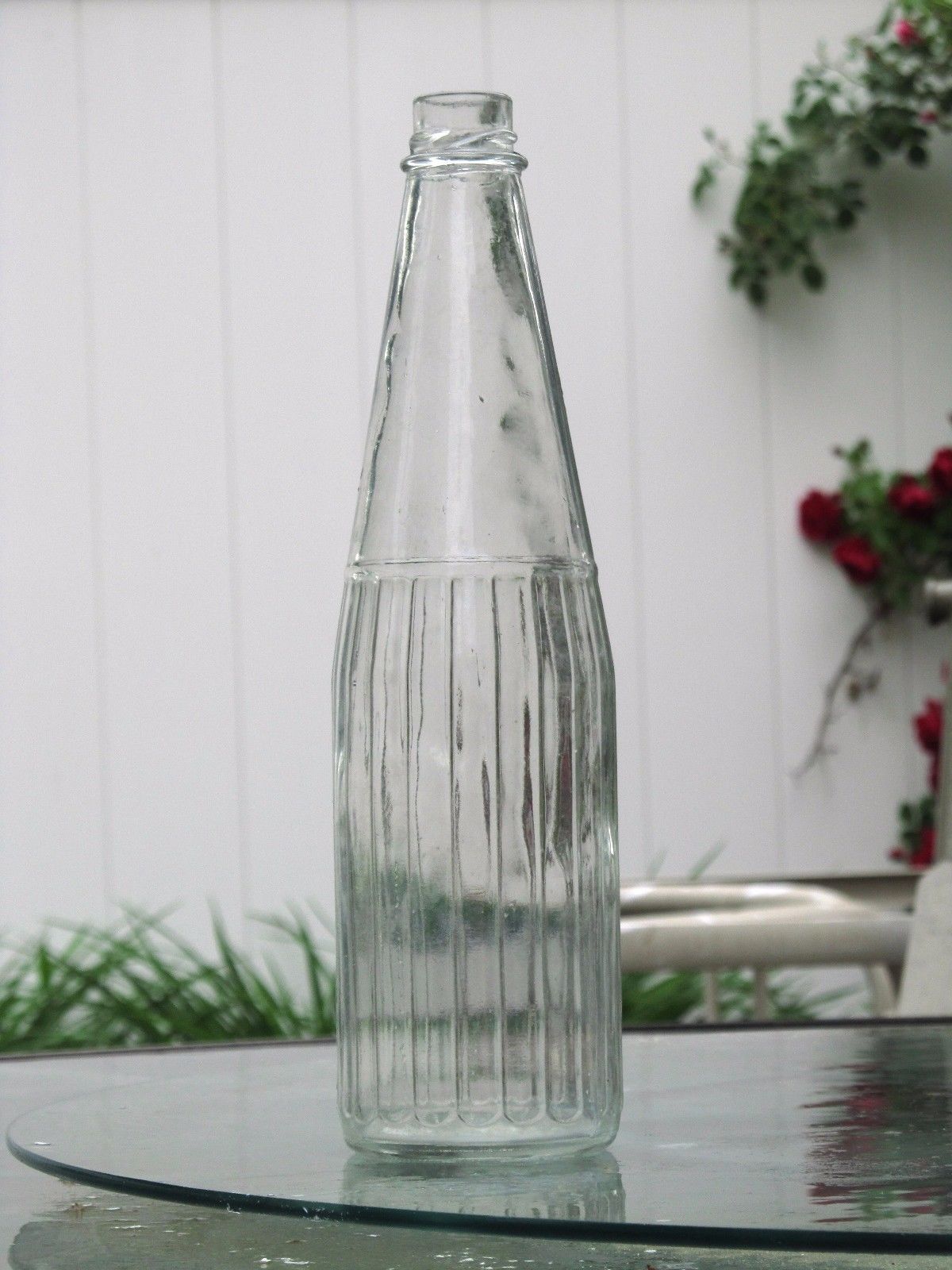 Antique Ketchup Catsup AHK Bottle Vintage Clear Glass Ribbed Fluted Other