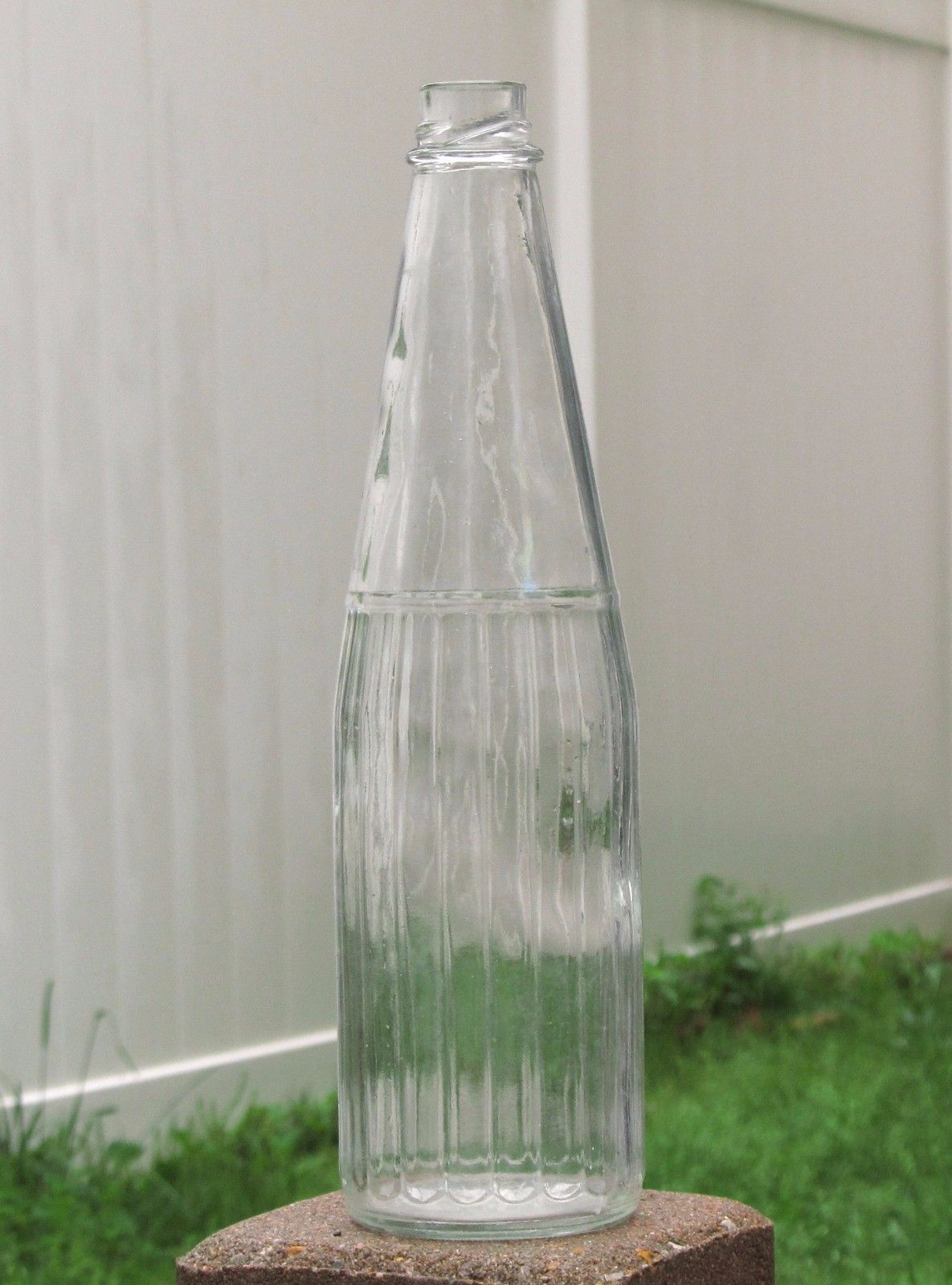 Antique Ketchup Catsup AHK Bottle Vintage Clear Glass Ribbed Fluted Other