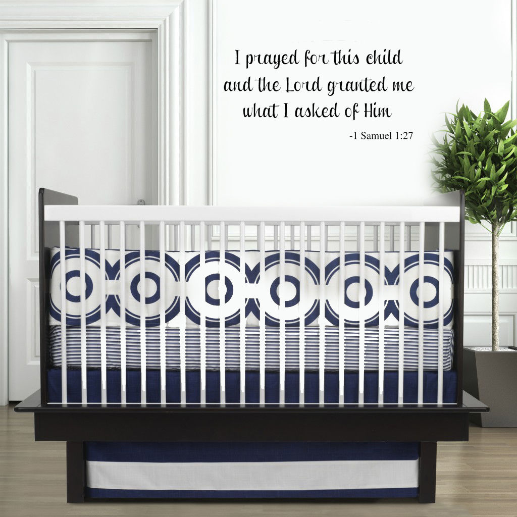 Primary image for I Prayed For This Child Bible Verse Vinyl Nursery Wall Decal