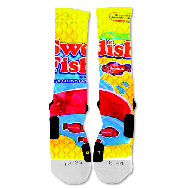 Nike Elite socks custom Swedish Fish 