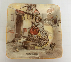 vintage Dicken&#39;s Martin Chuzzlewit Sairy Gamp art pottery pin tray small... - $14.80