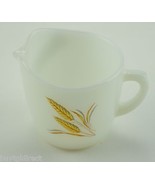 Vintage Anchor Hocking Fire King Oven Ware Creamer #1Wheat Design Milk G... - $9.74