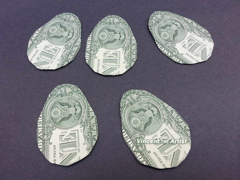 Easter Eggs Money Origami Dollar Bill Art Made Of Real Cash Money Origami