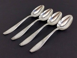 1847 Rogers AMBASSADOR 4 Oval Soup Spoons 7-1/4&quot; Silverplate 1919 - $24.75