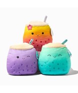 Squishmallows Bubble Tea 5&quot; Bergit Poplina Jakarria Boba Drinks Plush Do... - $26.72