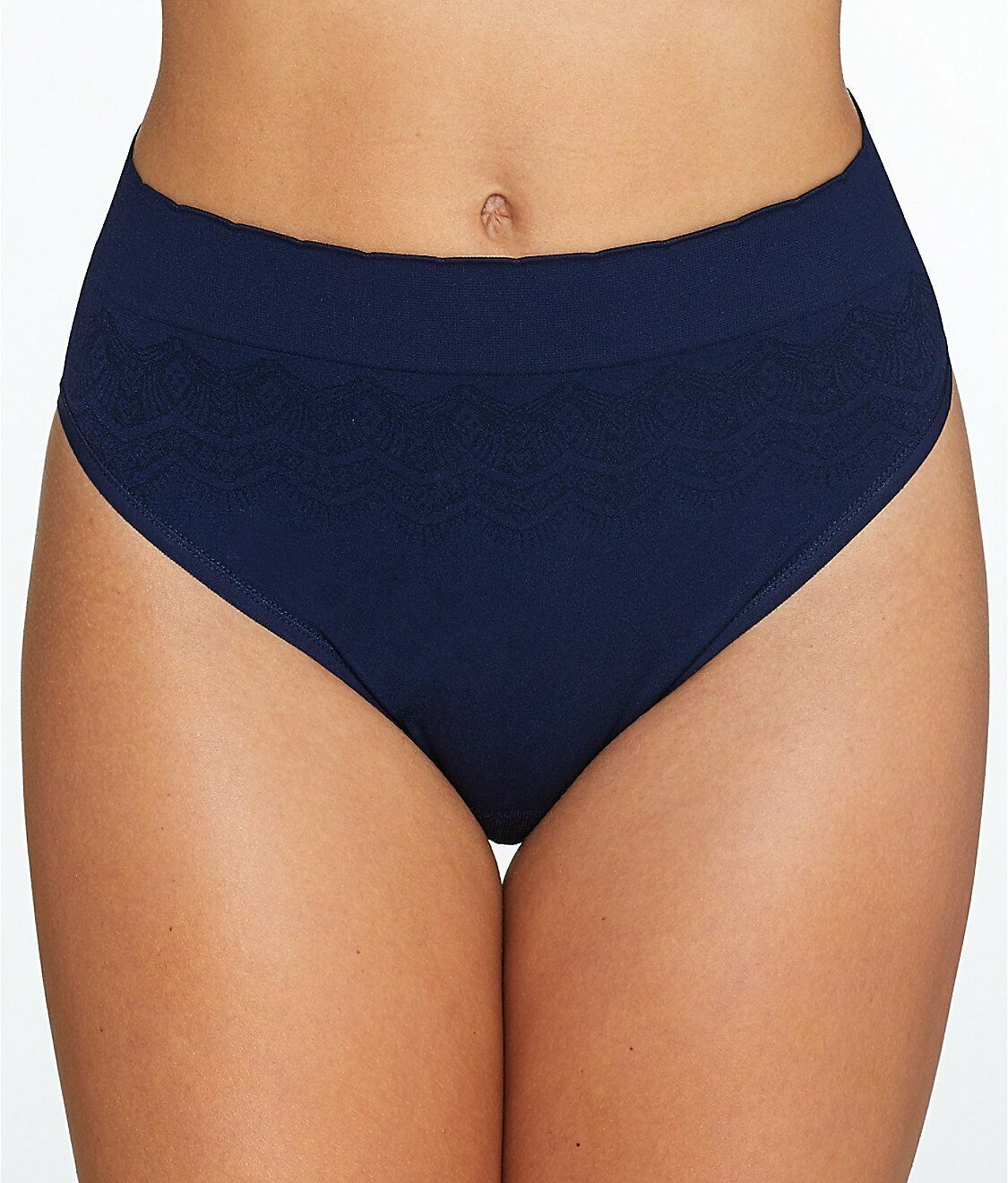 Vanity Fair GHOST NAVY LACE No Pinch No Show Seamless HiCut Panty, US