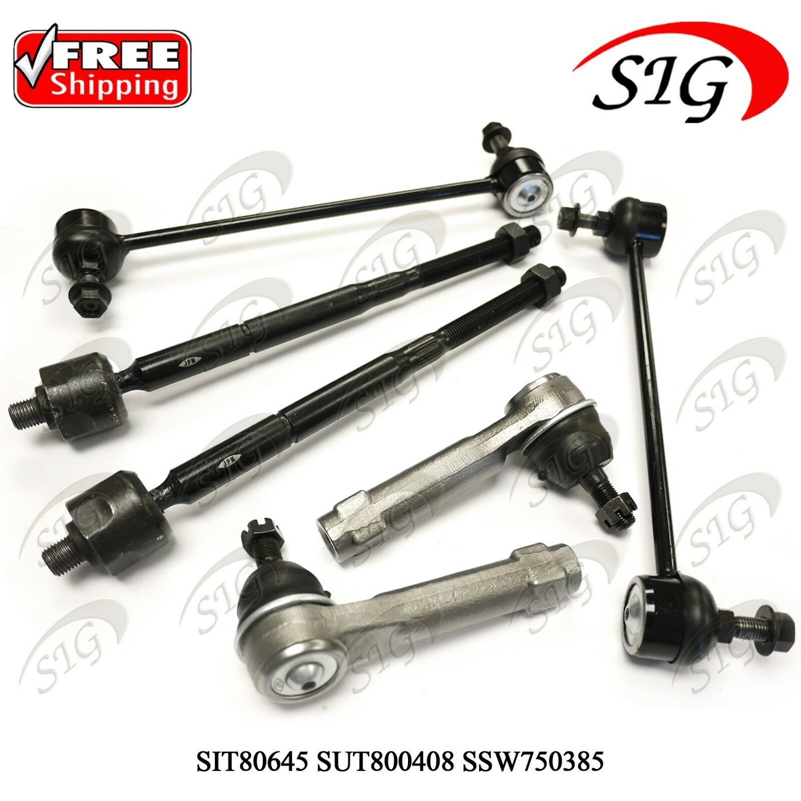 6Pc JPN Sway Bars & Tie Rod Kit for Jeep Patriot 2007 2008 2009 2010