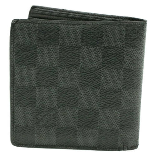 LOUIS VUITTON Damier Graphite Portefeiulle Marco Wallet N63336 LV Auth 14990 - Wallets