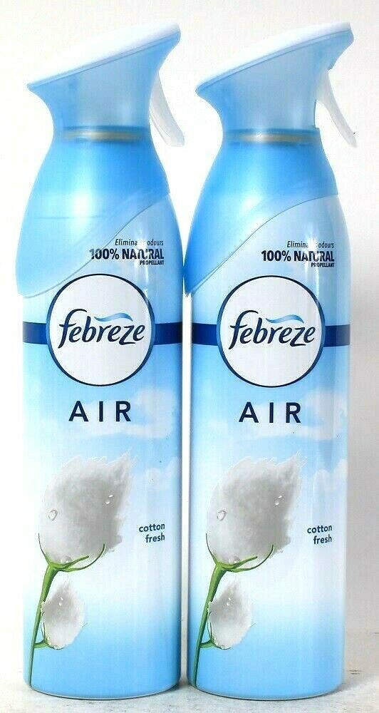 2 Febreze Air 10.1oz Cotton Fresh Eliminates Odors 100 Natural