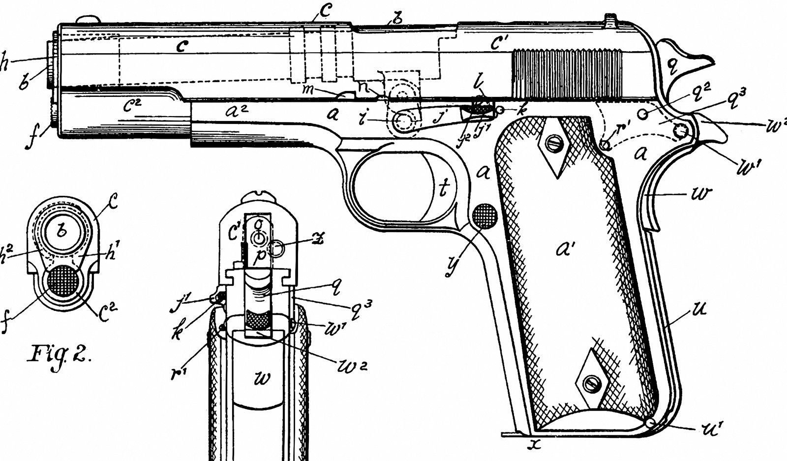 Чертеж кольт м1911