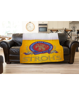 Strohs Beer Logo Fleece Blanket Ultra soft Gift  Cozy Comfort Blanket - $34.99