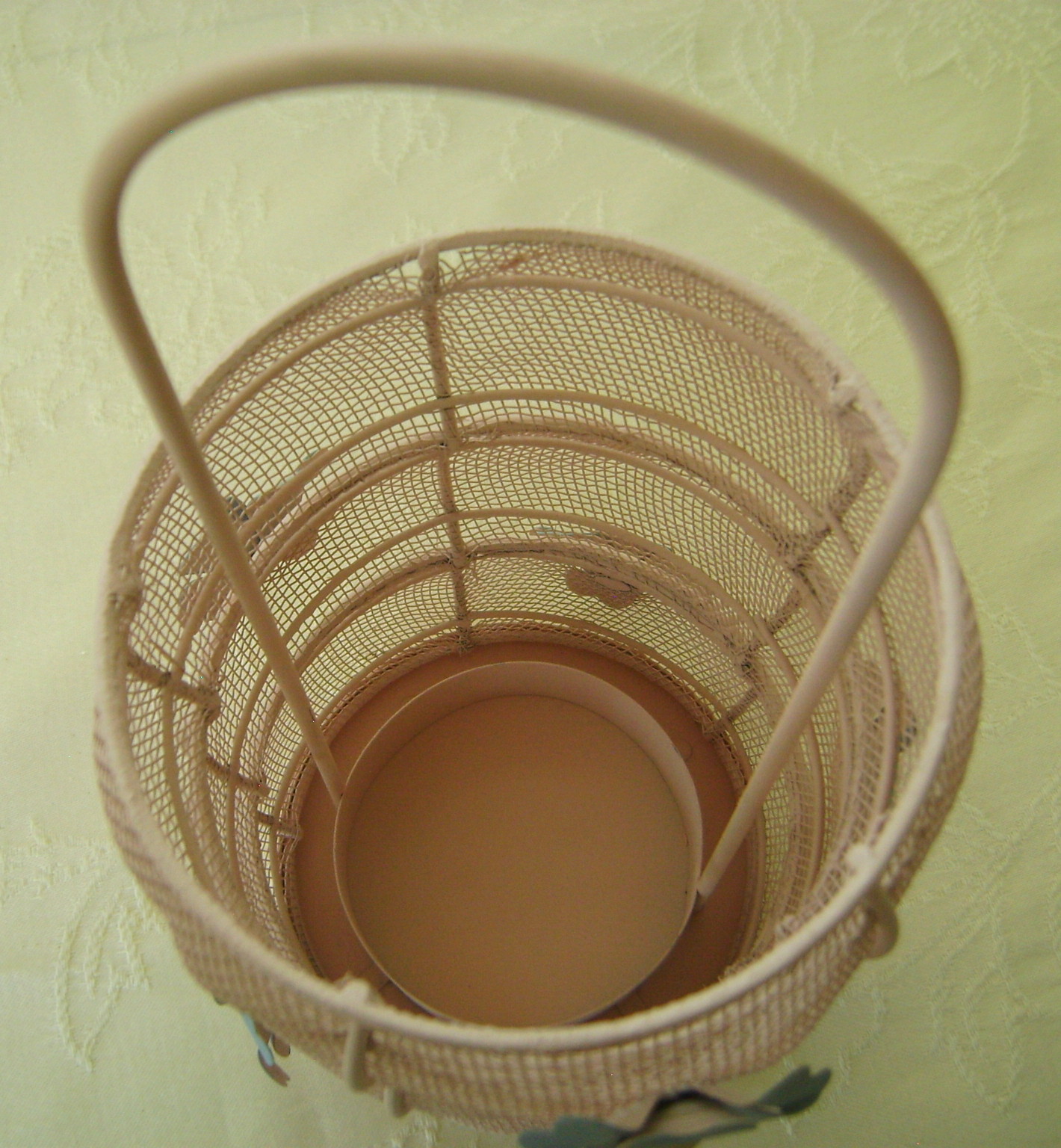 Votive Candle Holders, 3 Metal Mesh Chinese Lanterns, Spring Colors