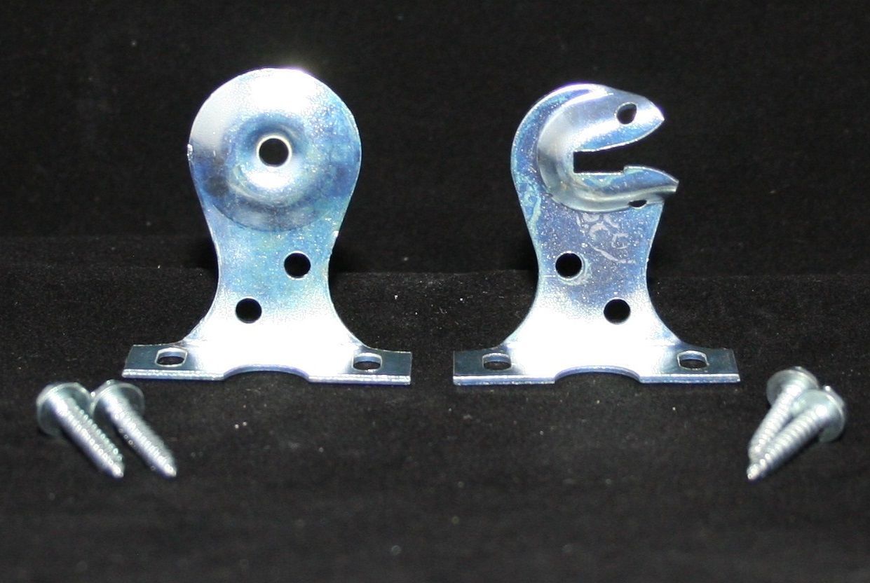 2 PAIR HEAVY DUTY Spring Loaded Roller Shade Brackets w/ Screws