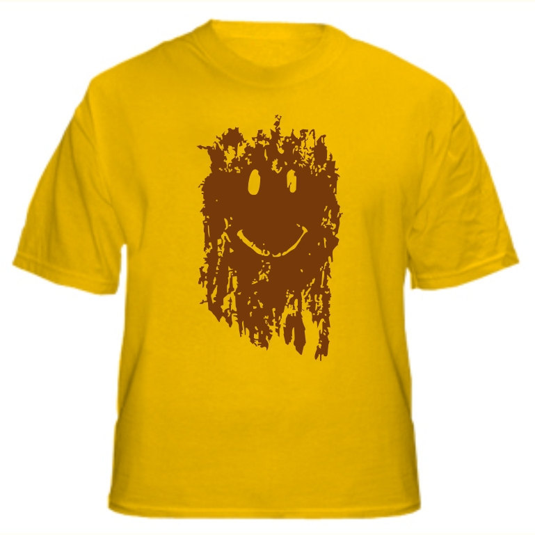 Mud Smiley Face T-Shirt similar to the tshirt in Forest Gump