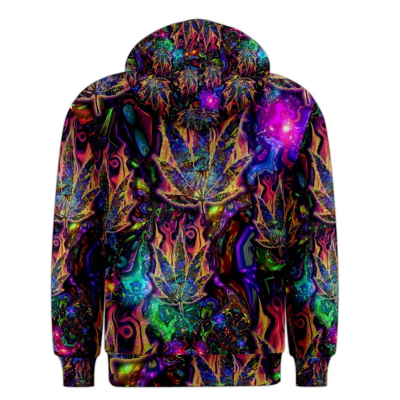 Ganja Marijuana Cannabis Psychedelic Hallucinogen hipie Design Hoodie ...