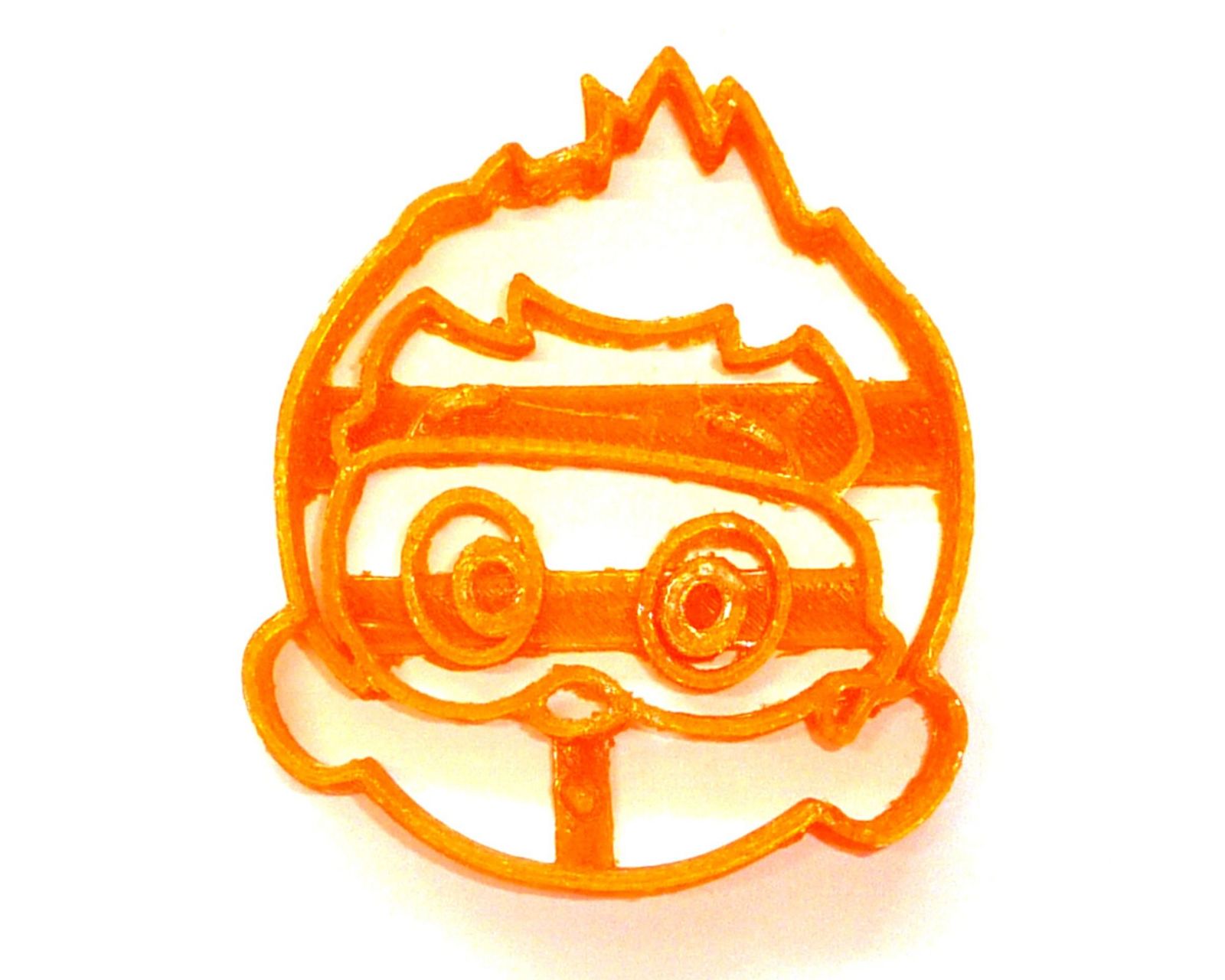 Orange Guppie Face Merperson Cartoon Character Cookie Cutter USA PR3548
