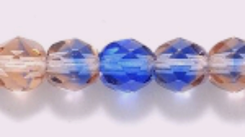50 Purple Mix Hurricane Glass Faceted Beads 6MM