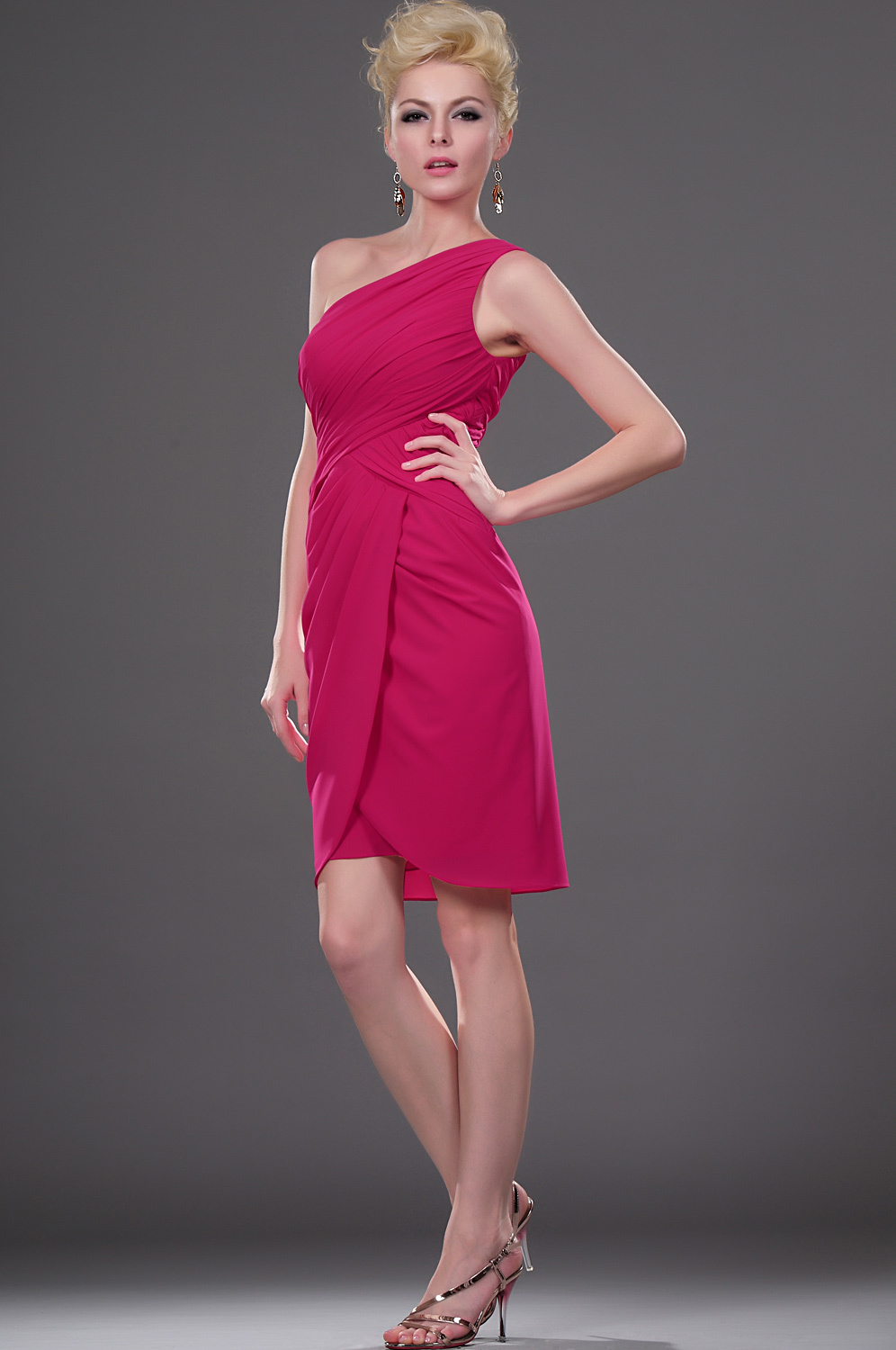 infinity dress fuschia pink