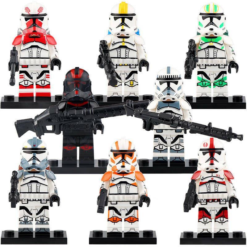 8Pcs Commander Wolffe Thorn Kamino Security Clone Trooper Star Wars Minifigures