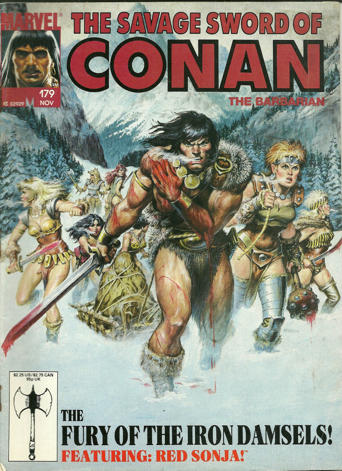 Savage Sword Of Conan The Barbarian 179 Marvel Comic Book