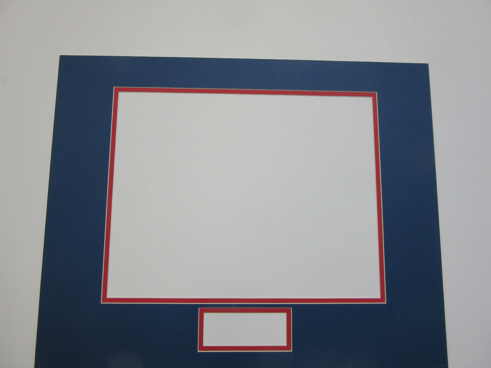 Photo Mat 16x20 multi opening for 8x10 photo and signature blue & red