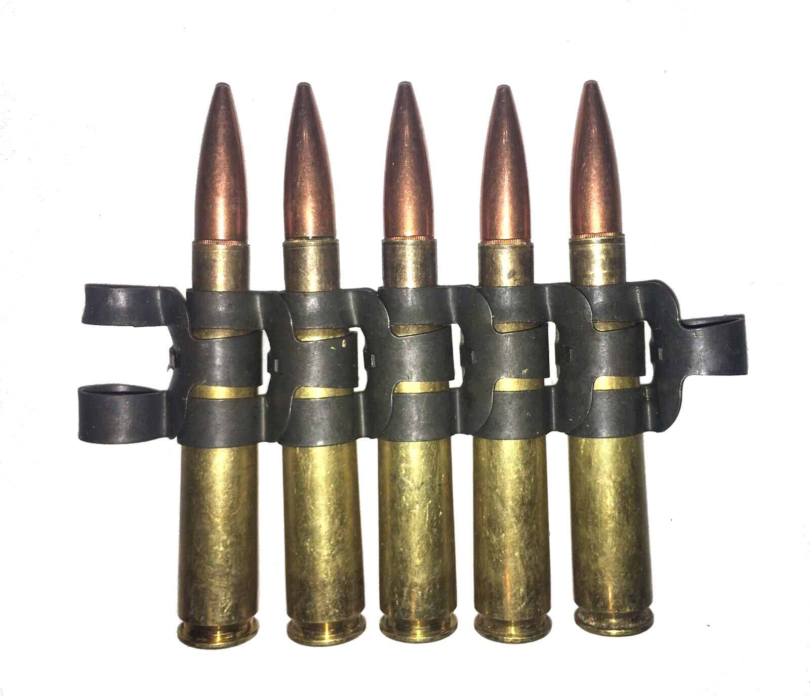 Five 50 Bmg Dummy Rounds In M2 Browning Links Snap Caps Wwii Ww2 Us Gi 50 Cal United States 1664