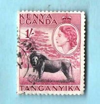 Used Kenya Stamp (1954) 1s Queen Elizabeth II &amp; Lion -Scott #112 - $5.93