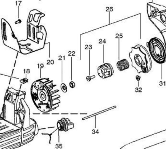 recoil pull start starter spring 530042095 545008013 POULAN Craftsman