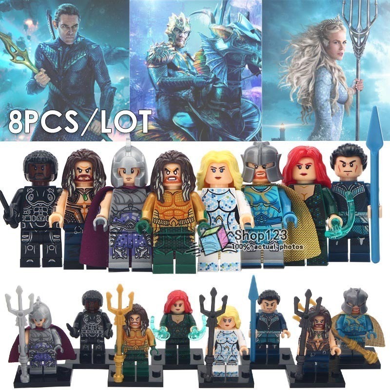 8pcs/set Aquaman King of Atlantis DC Orm Nereus Mera Atlanna Manta ...