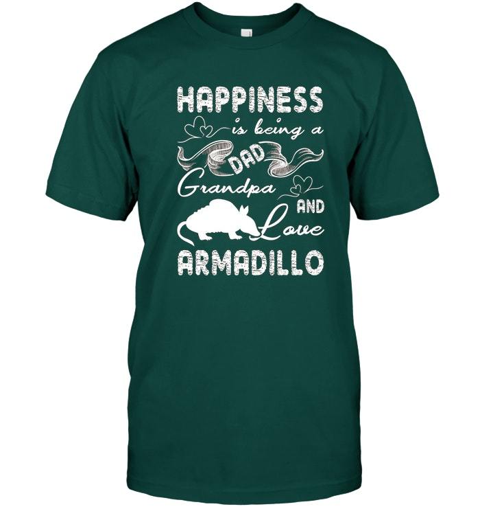 Armadillo Shirt Happiness Armadillo Dad Tshirts Funny Black Cotton Tee