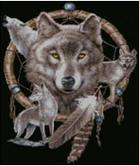 DreamCatcher and Wolves Cross Stitch Pattern***LOOK*** - $2.95