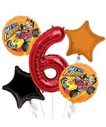 Mickey Roadster Get Set! Goooo! Balloon Bouquet 6th Birthday 5 pcs - Par... - $12.99