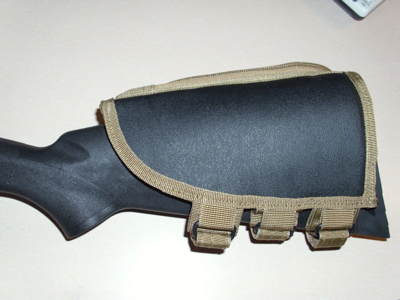 LEFT HAND Tactical Butt Stock SNIPER Rifle Ammo Cheek Rest DESERT