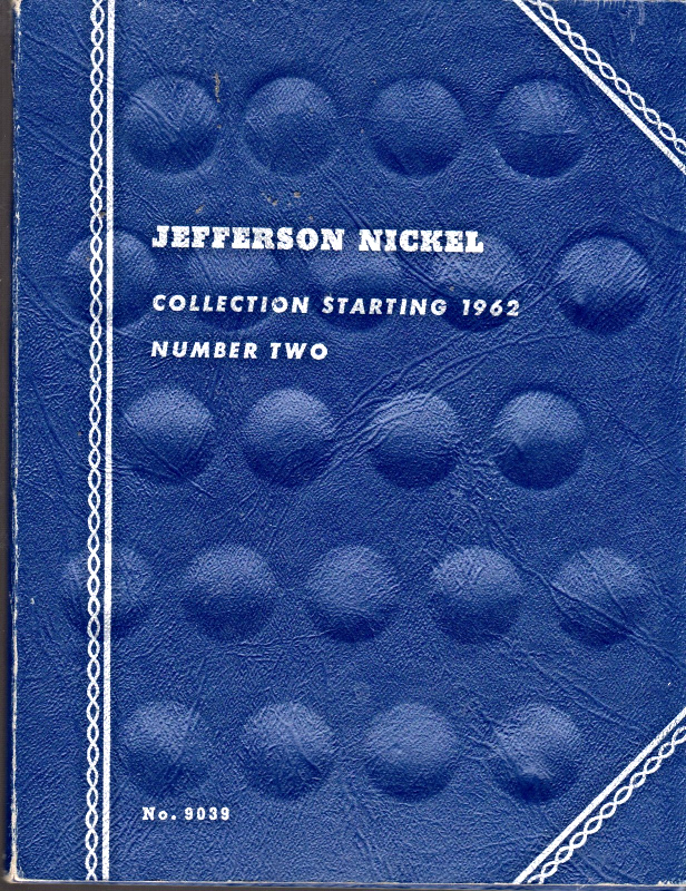 Jefferson Nickel Collection Book Starting 1962 Number Two  - $5.00