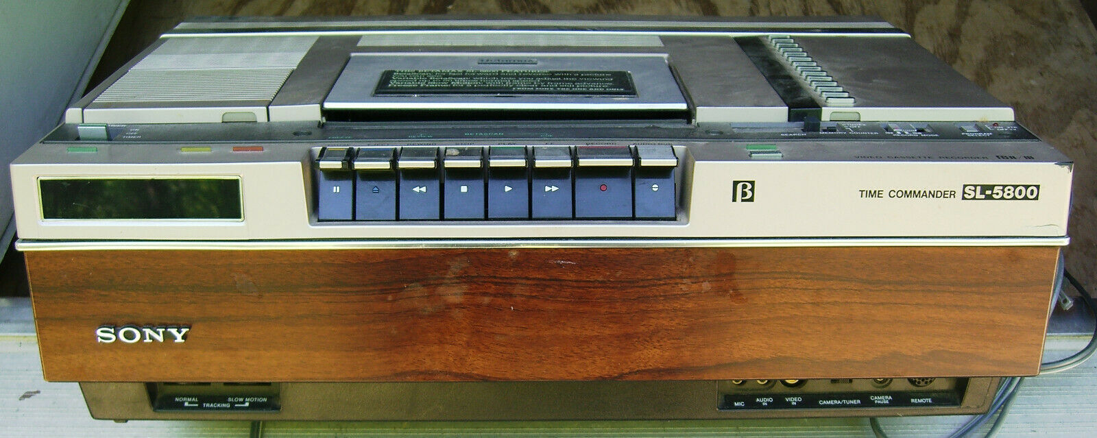 Sony Betamax Beta VCR Time Commander SL5800 Video Cassette Recorder