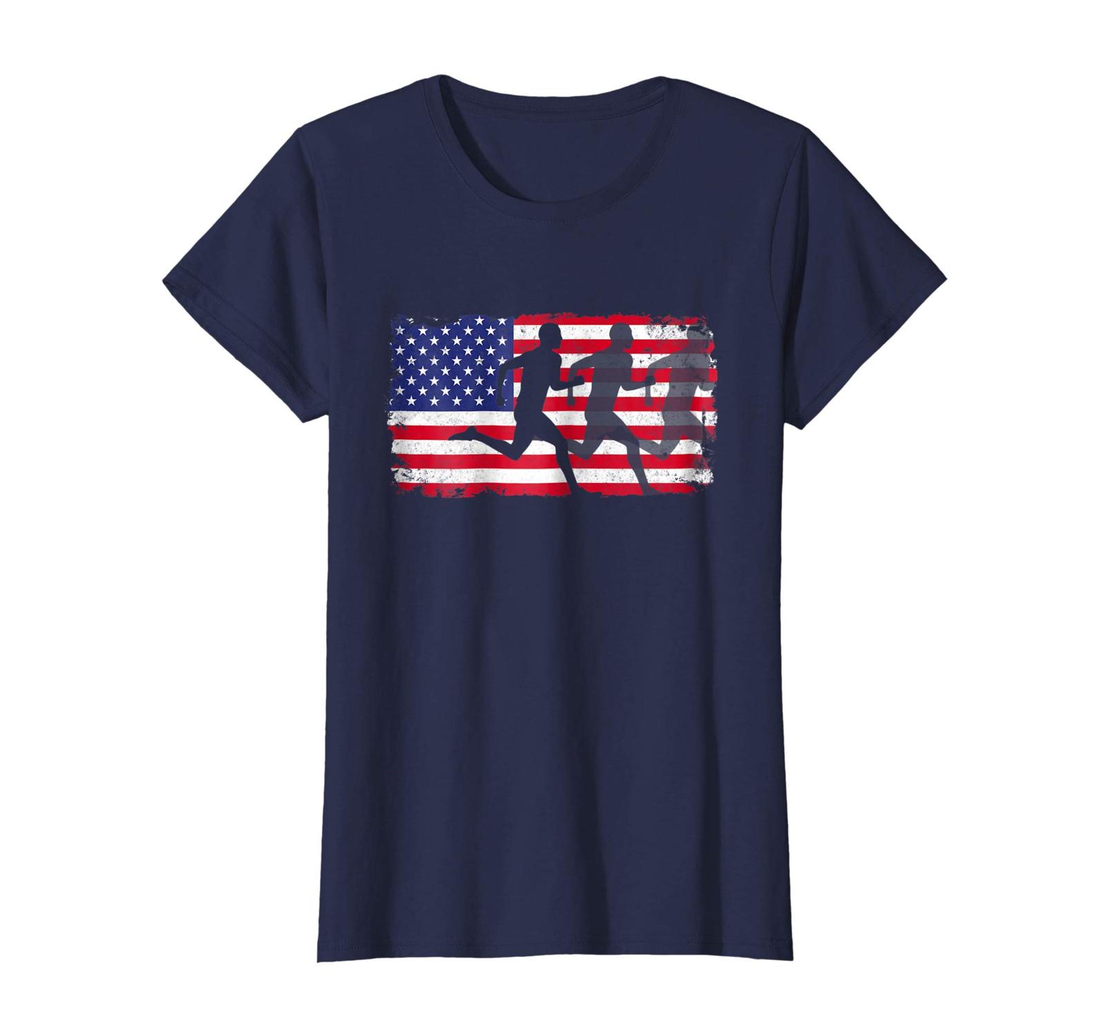 Special shirts - American Flag Running T-shirt Runner Gift 4th Of July ...