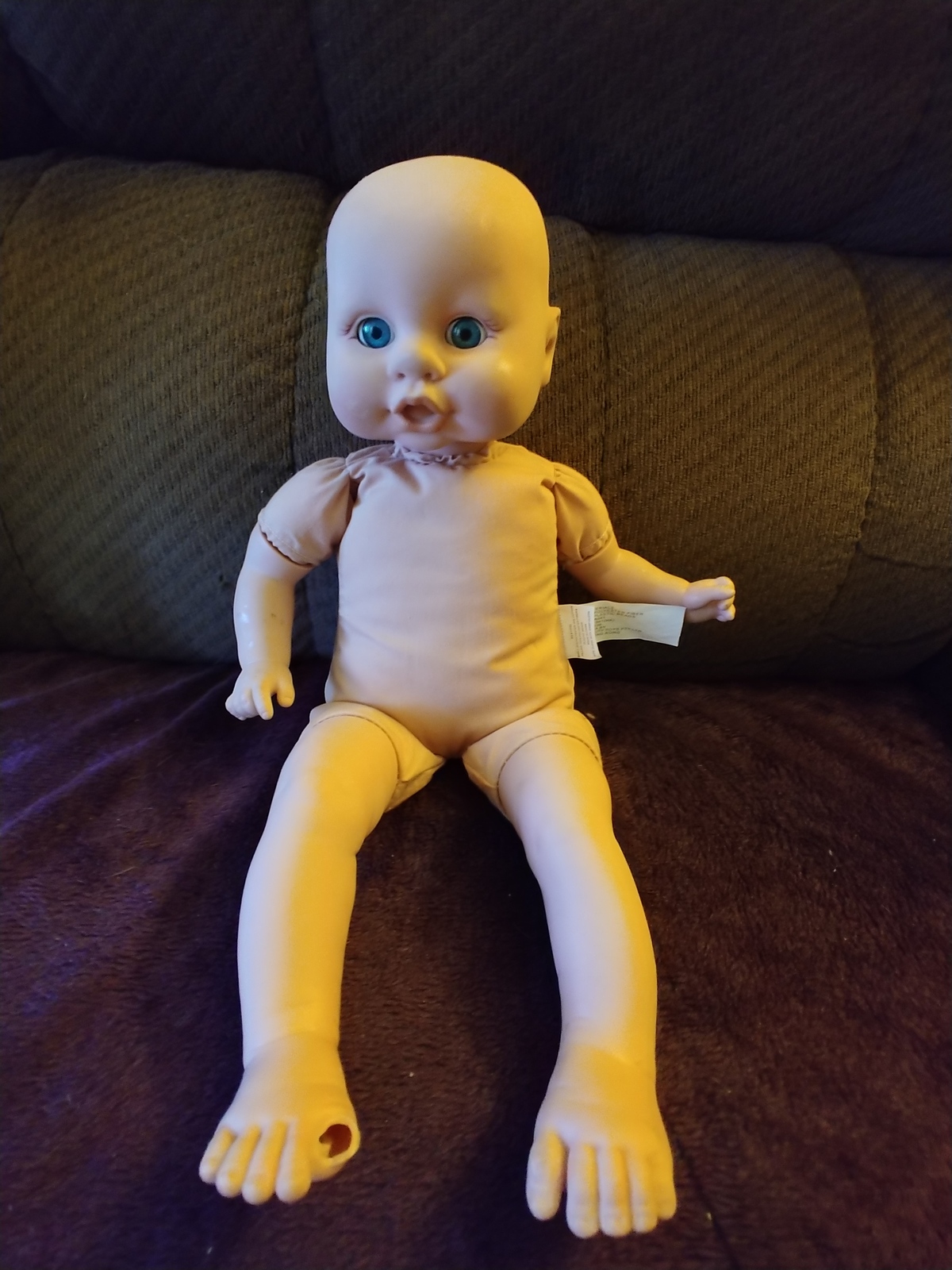 Cititoy Baby Doll 2004 BS421 Blue Eyes~ Laughs~ Eyes Blink ~Soft Body ...