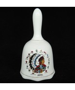Vintage Porcelain Bell Native American Chief Picture and Symbols - $8.91