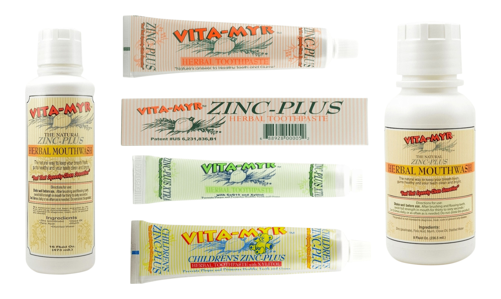 VITAMYR ZincPlus Xtra Herbal Natural Toothpaste w/CoQ10Xylitol 5.4 Oz