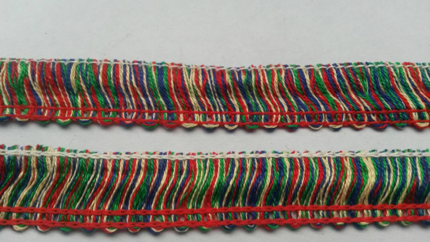 2 Yards RED Cotton Lace Trim Crochet lace trim,  Red Cotton Crochet lace trim 1
