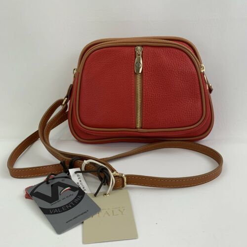 Valentina Vachetta Italian Red Leather Small Crossbody Handbag NWT - Women&#39;s Handbags & Bags